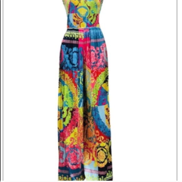 FLORAL PRINT JUMPSUIT WITH PLEATS XL - Picture 3 of 5